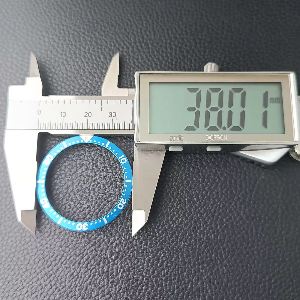 Inserto per lunetta in alluminio piatto 38mm * 31,5mm Anello per inserto per orologio sostitutivo per orologio Accessori per orologi Parti per orologi con lunetta