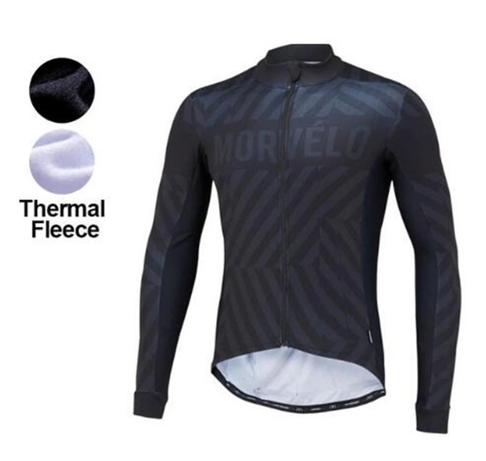 2023 morvelo Winter thermal fleece Ciclismo Jersey abbigliamento uomo giacca manica lunga MTB Maillot Ropa Ciclismo Hombre Ciclismo