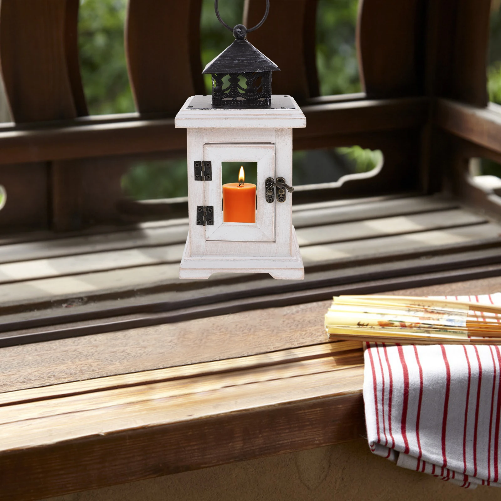 

Aromatherapy Lantern Vintage Hanging Wood Lantern Decorative Holder for Home Restaurant Bar Desktop Decor