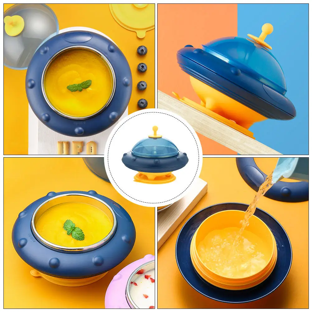 

1Pcs Baby Training Food Bowl Convenient Durable Food Grade Yellow Shape Portable Kid Feeding Bowl Practical Household Use