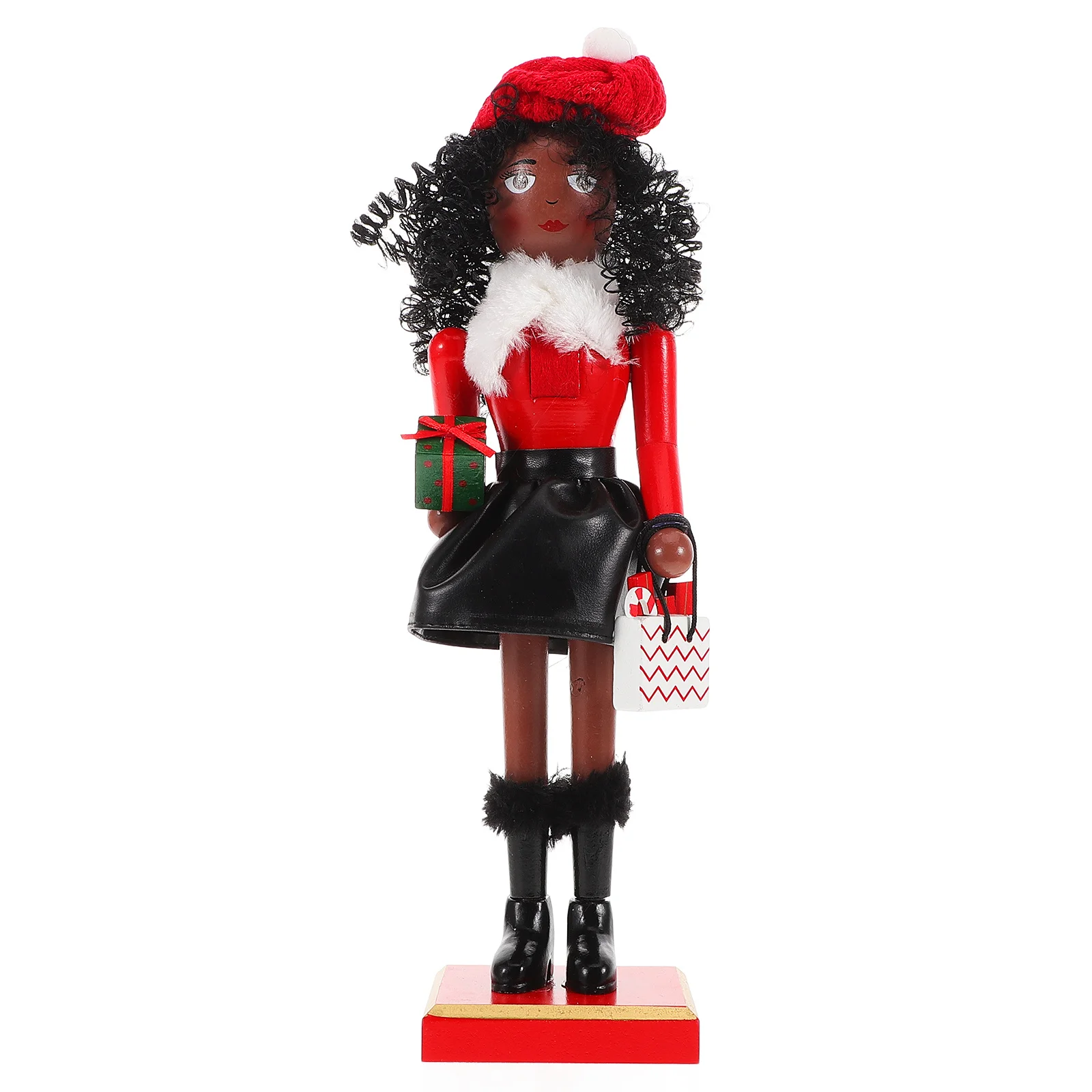 

1pcs Wooden Nutcracker Decoration Handmade Christmas Figure Festive Holiday Ornament Desktop Xmas Decor Party Supply Festival