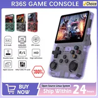 Consola de videojuegos portátil Retro R36S de 128G, sistema Linux, pantalla IPS de 3,5 pulgadas, reproductor de vídeo portátil de bolsillo R35s Pro, juegos de 64GB