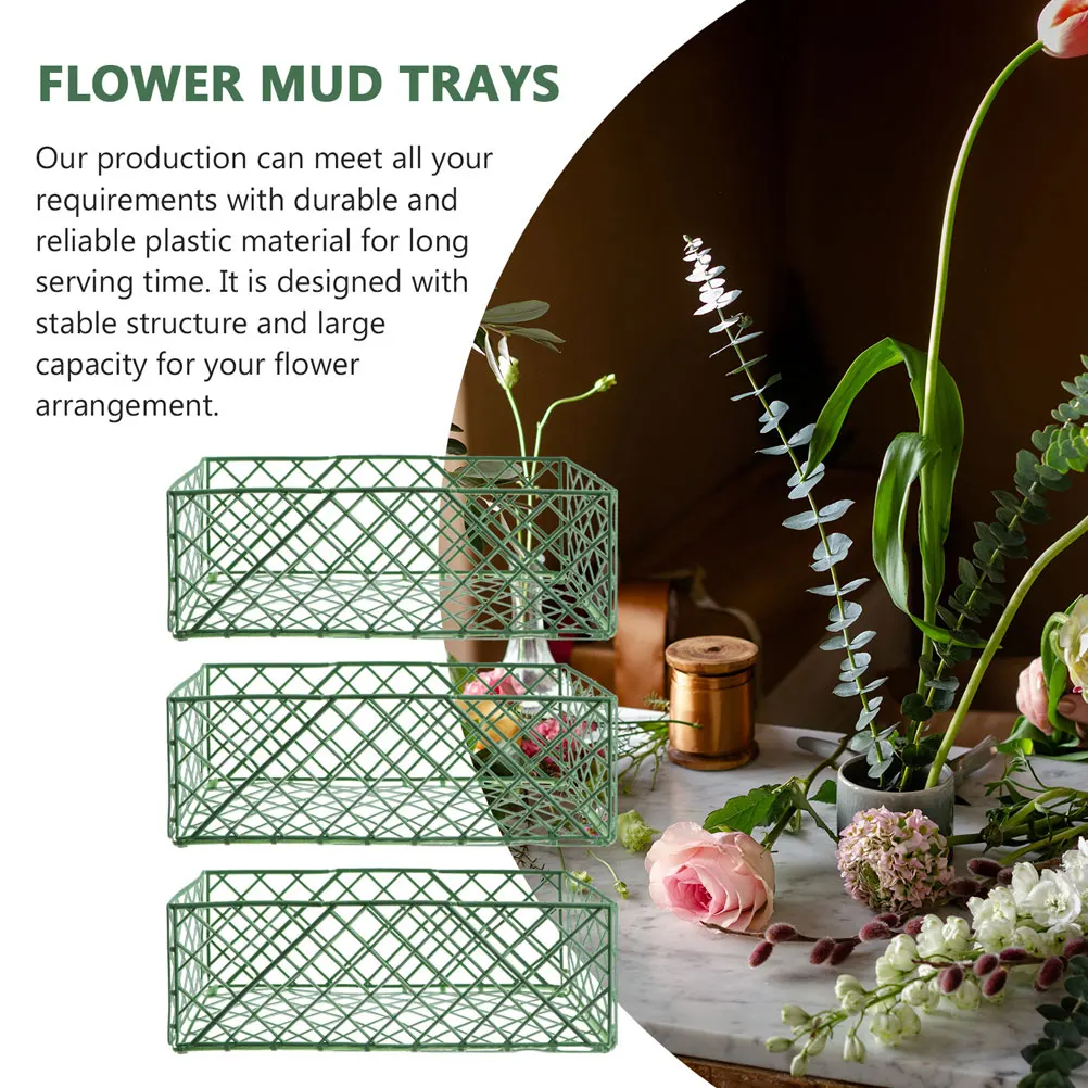 

20pcs Flower Mud Frame Floral Arrangement Holder Wedding Fresh Flowers Cage Bowl Flower Shop Supplies Soft Stem Insertion Tool