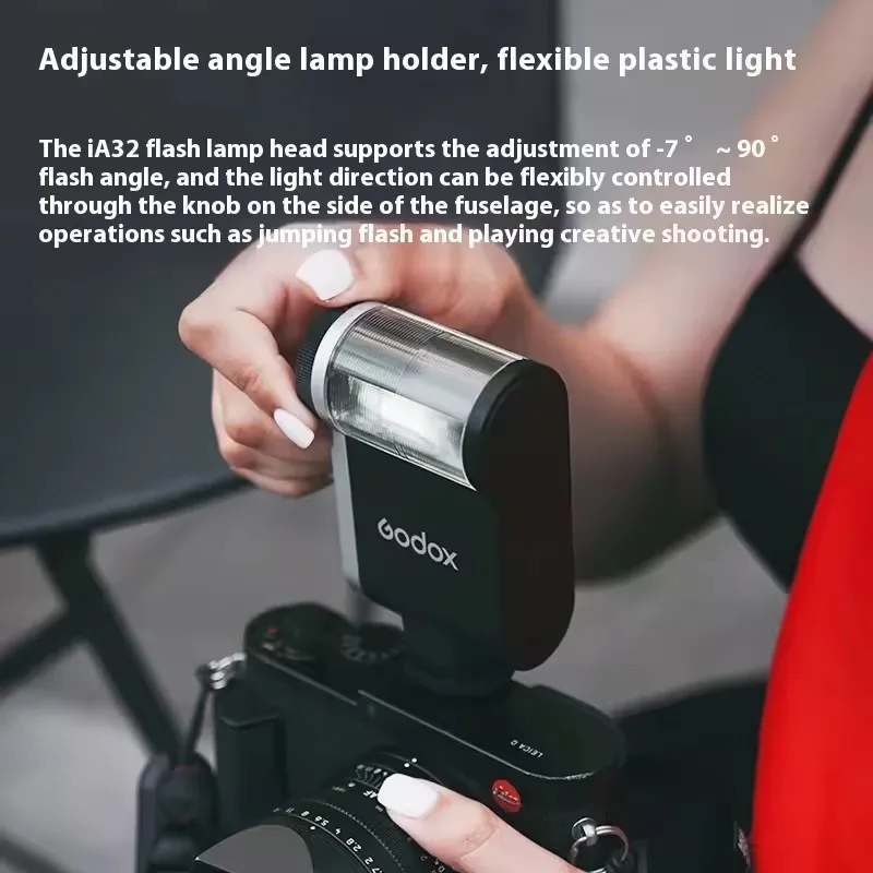 New Godox iA32 Camera Flash iFIash Mini Retro Mirrorless Camera Flashlight 6200K CCT Custom Flash For Canon Fuji Nikon Sony