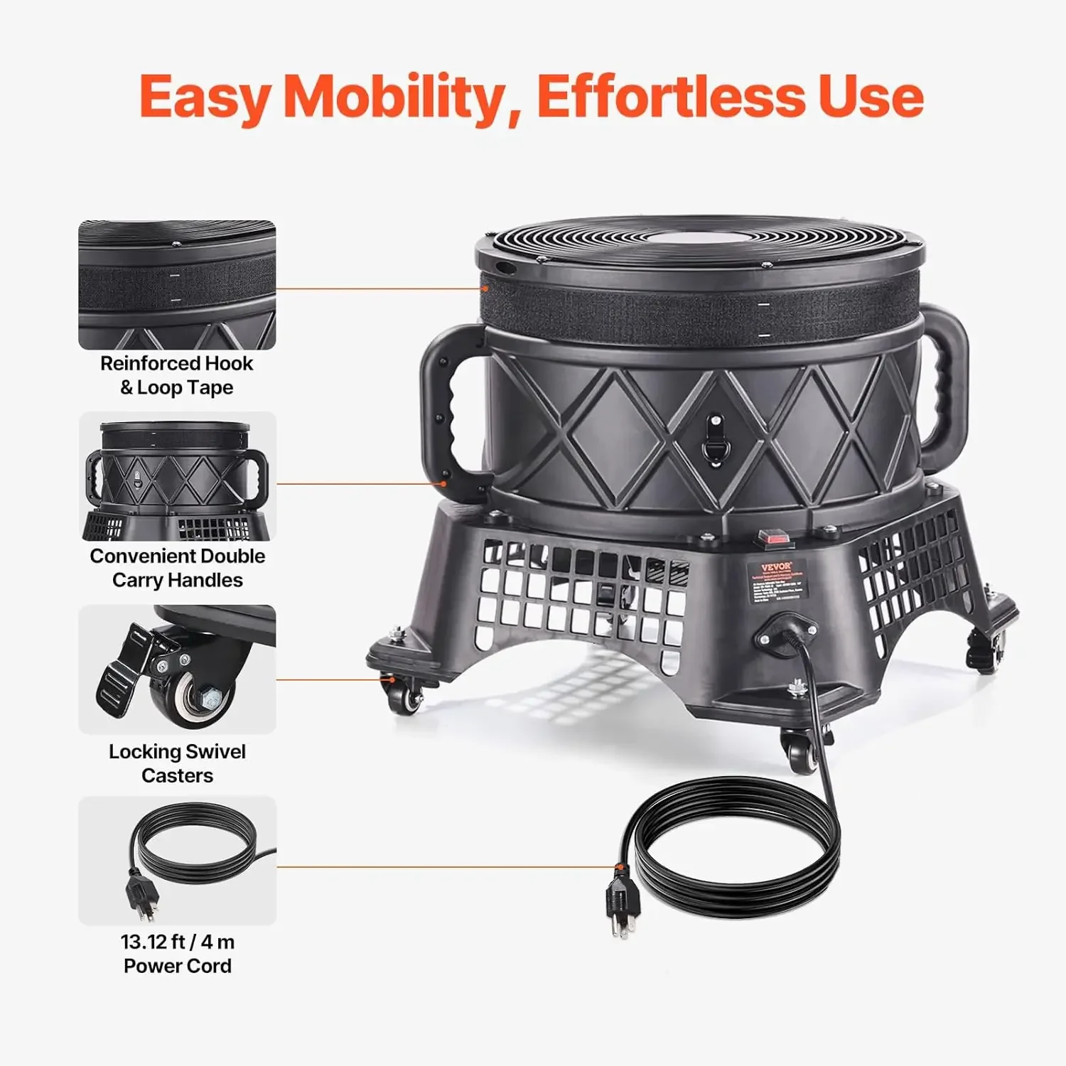 Inflatable Tube Man Blower, 1 HP Blower for Wacky Waving Inflatable Tube Guy, PP Shell, IPX3 Waterproof