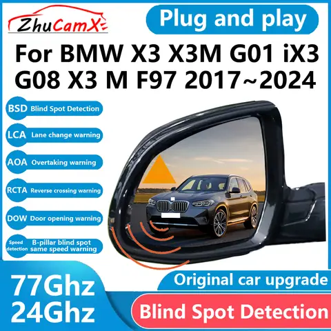 BMW X3 X3M G01 iX3 G08 X3 M 2017-2024 BSD 사각지대 감지 센서, 레이더 주행 경고 보조 시스템, 플러그 앤 플레이 Best5