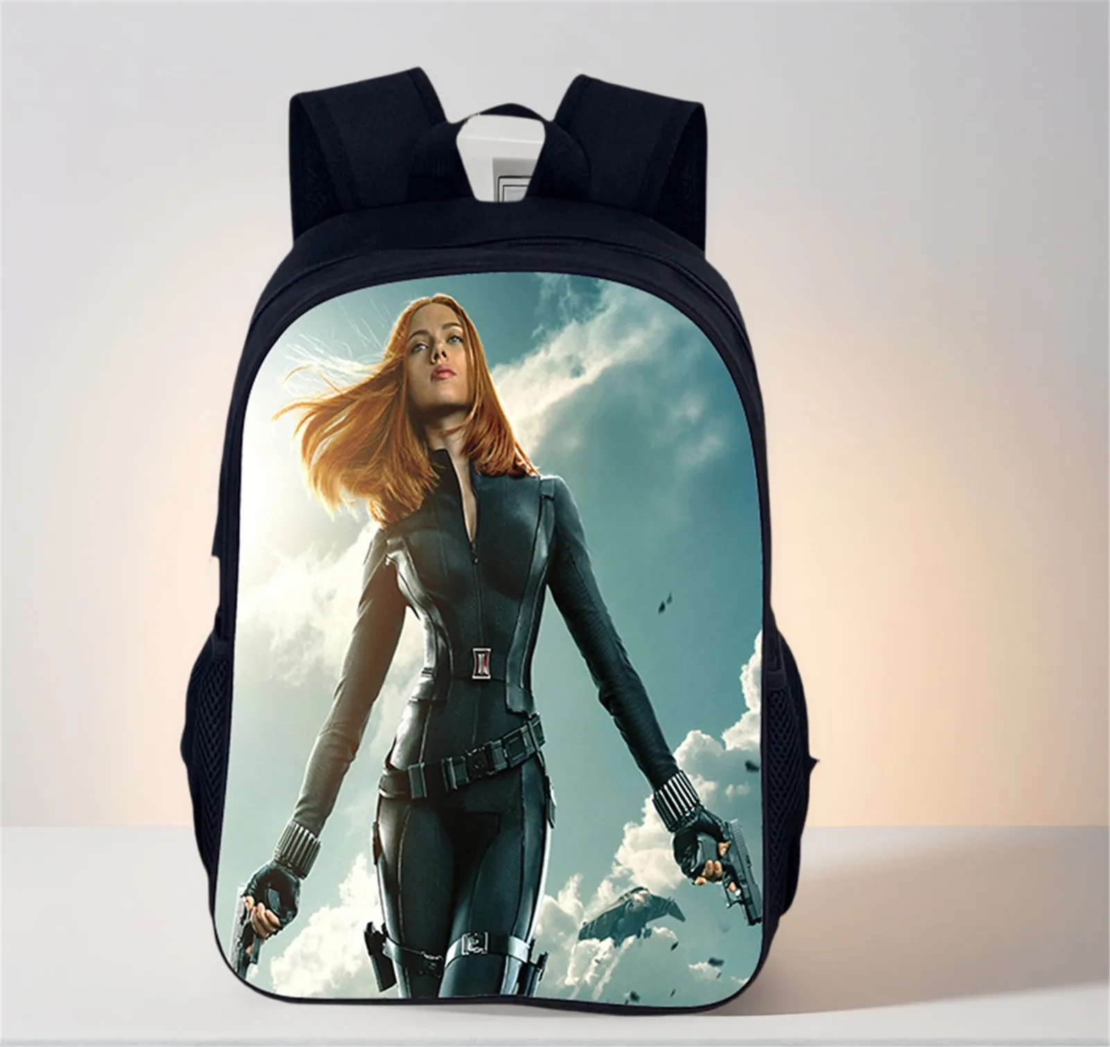 Unisex Children Black Widow Canvas Backpack Elementary School Bag,Marvel Basic Rucksack for Boy,Girl