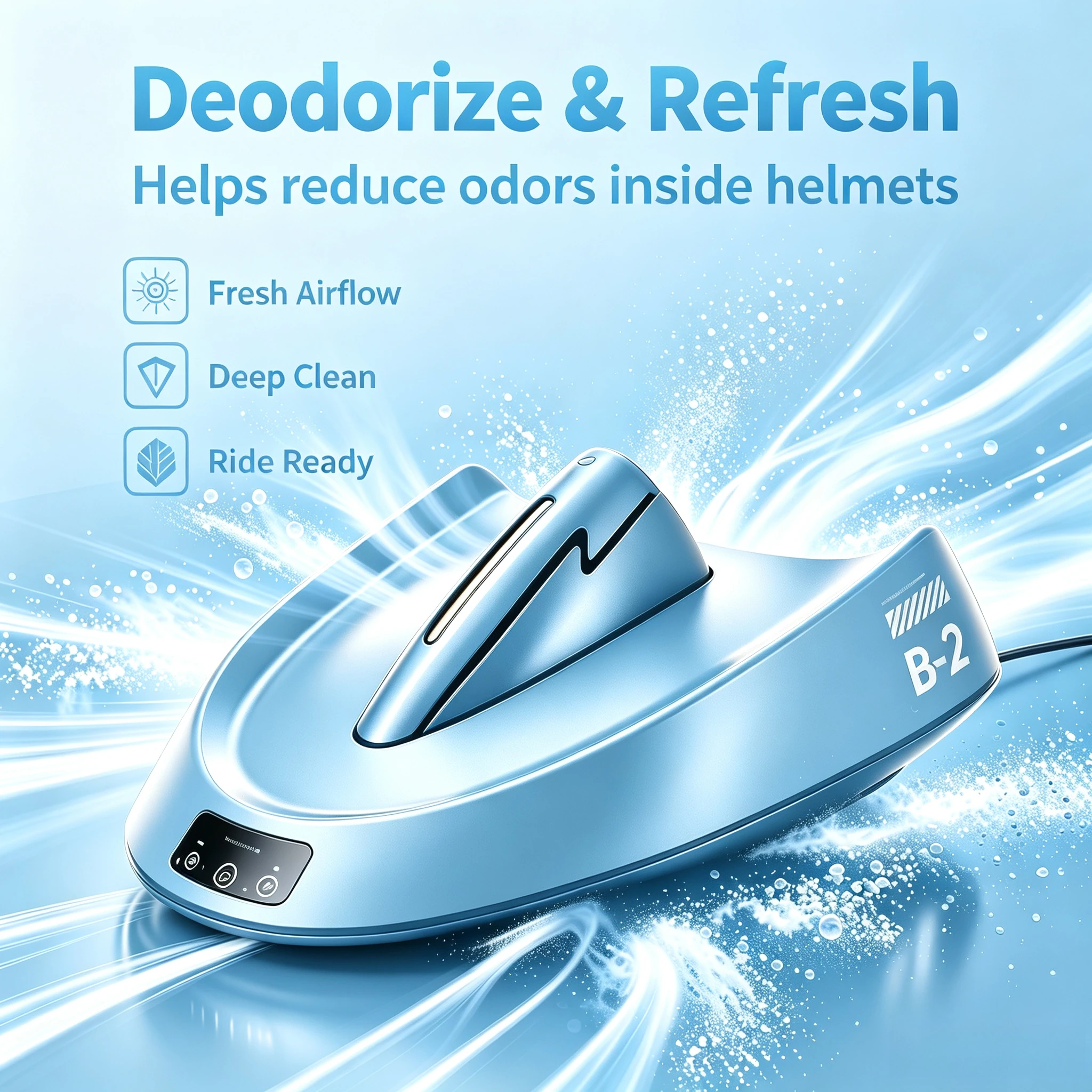 Smart Motorcycle Helmet Dryer Features Sterilization Dust Removal Functions Temperature Control Ambient Lighting