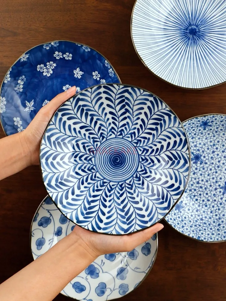 Dish plate Home creative dumpling plate 8 inch breakfast Dim sum salad fruit plate
