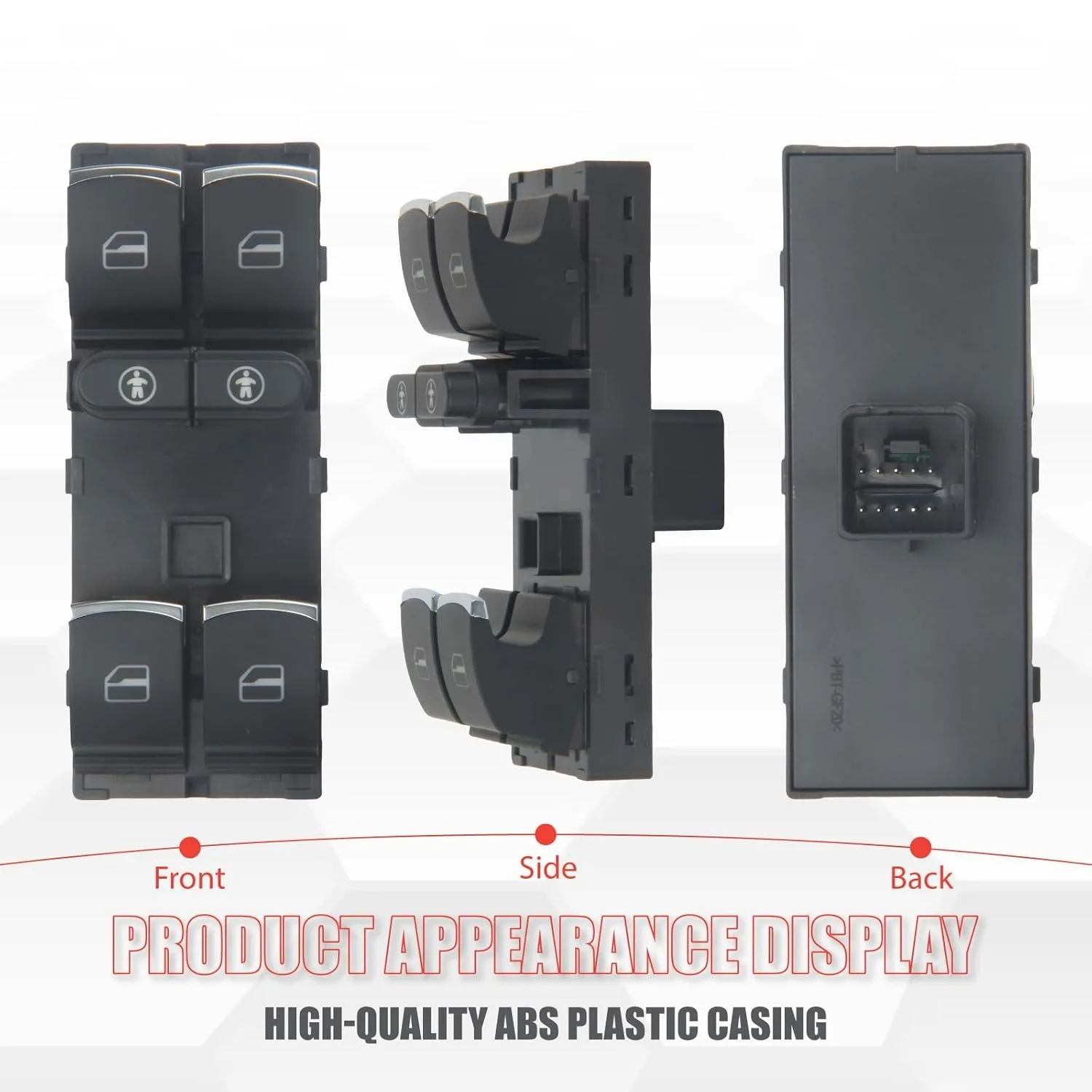 7P6959857 Master Power Window Switch Compatible with Touareg 2011 2012 2013 2014 3.0L 3.6L V6 4.2L V8