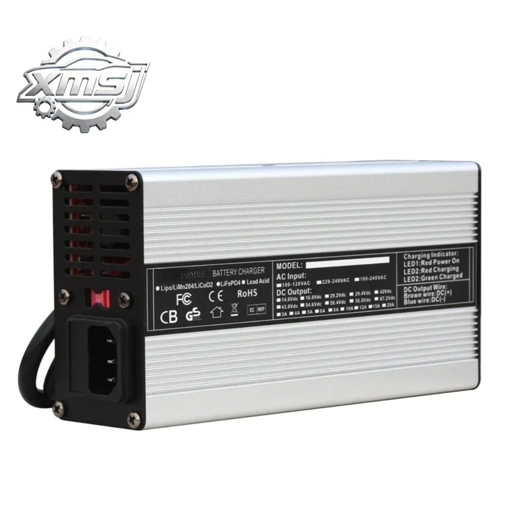 Cargador de batería LiFePO4 de 29,2 V y 10A para 8S, 24V, 25,6 V, paquete de batería LiFePO4, carga inteligente, parada automáti