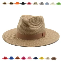 Hats for Women Bucket Sun Hats Ribbon Band Men Hat Straw Summer Panama Formal Outdoor Party Picnic Bucket Hat Sombreros De Mujer