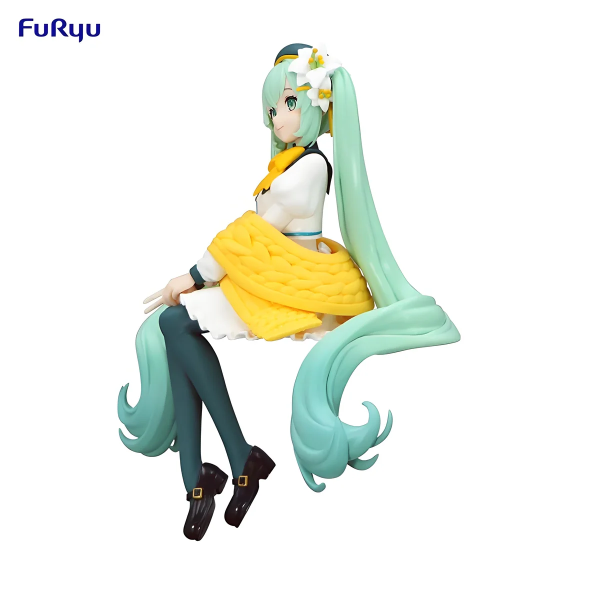 In Stock FuRyu Noodle Stopper Hatsune Miku Flower Fairy -White Lily Ver.- PVC 14CM Anime Action Figures Model Collection Toy