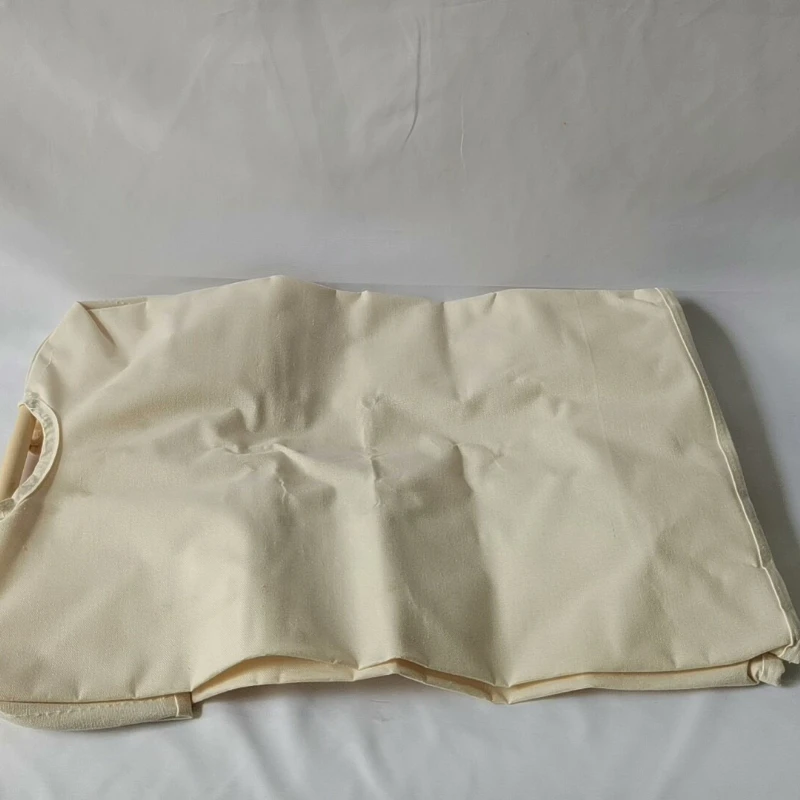 

Кремовая холщовая корзина для хранения с деревянной ручкой, вместительный органайзер для дома, портативная многофункциональная сумка-тоут