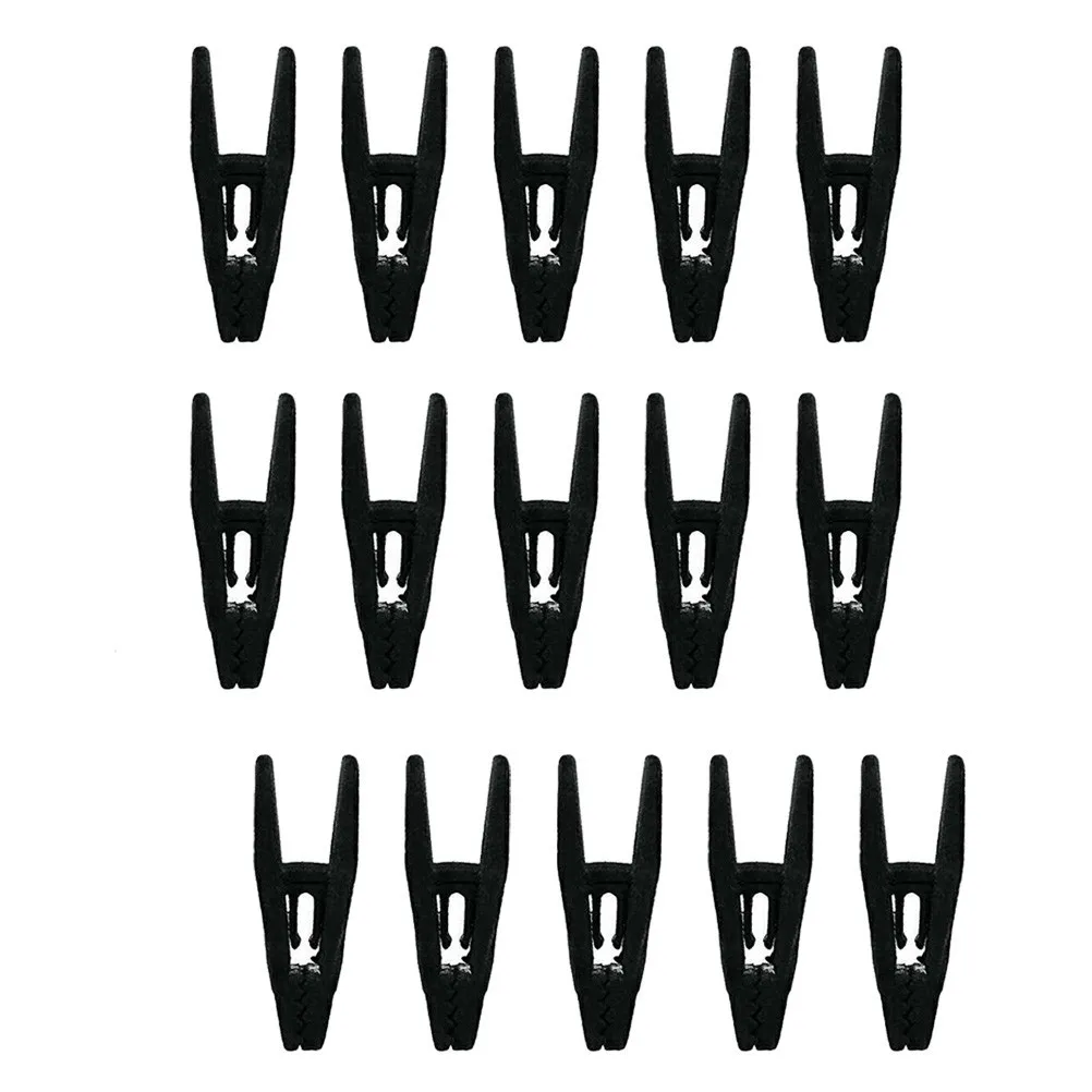 

15Pcs Windproof Clothes Hanger Clips Non-Slip Sock Bra Laundry Smooth Edges for Apartments Balconies Yard Black
