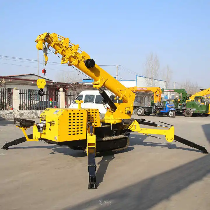 1- 5 طن كراولر كرين سبايدر كرين تلسكوبي بوم ميني كراولر موبايل كرين صغير #6