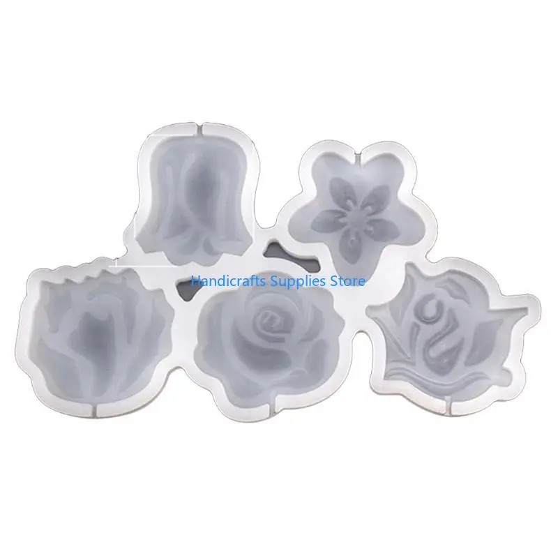 R1WA Sugarcraft Mould Cookie Mould Cartoon Easter Theme Silicone Candy Cutter Lollipop Mold Easy to Clean Baking Utensils