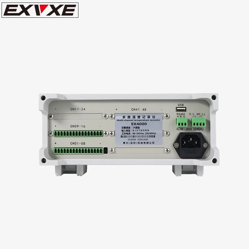 EX4000 color touch screen multi-channel industrial digital thermocouple temperature logger tester 8-64 way temperature logger