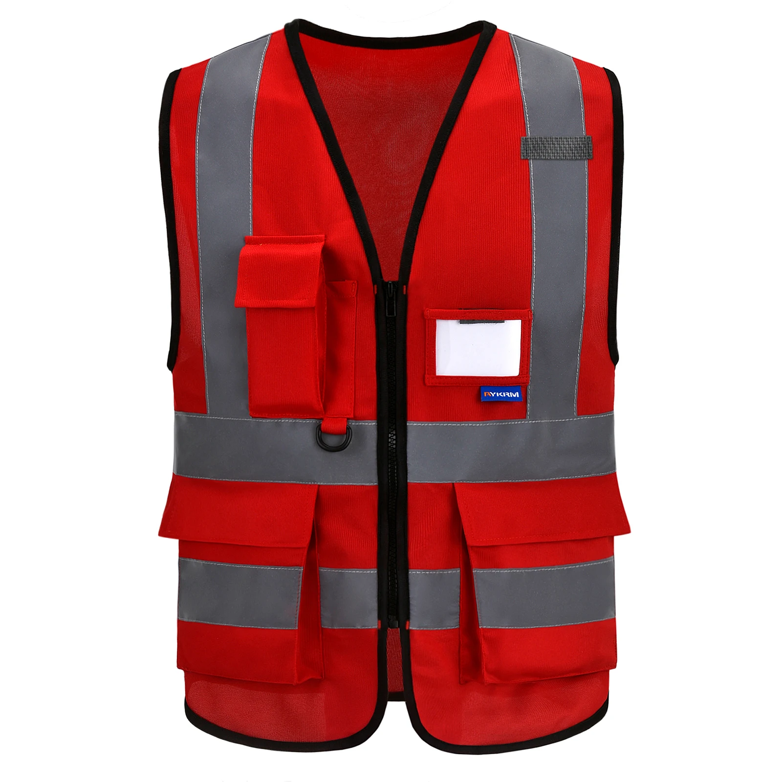 AYKRM 21 Colour （XS-8XL) Hi Vis Viz High Visibility Reflective Zip Pocket Security Waistcoats Jacket Workwear Vests