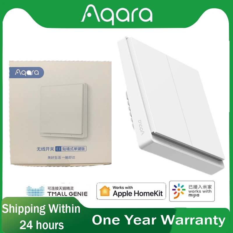 

Aqara Smart Wall Switch E1 Smart Light Switch ZigBee 1/2key WiFi Smart Wandschakelaar Wireless Touch Sensor LED lichtschakelaars