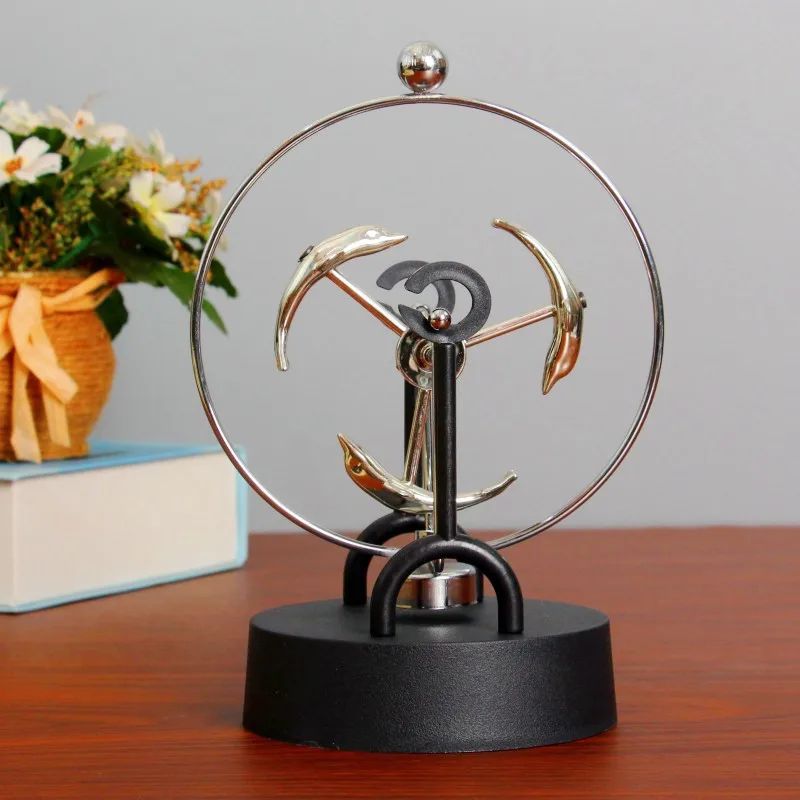 Newton Pendulum Balls Circular Perpetual Motion Magnetic Swinger Chaotic Pendulum Balance Ball Model Physics Teaching Supplies