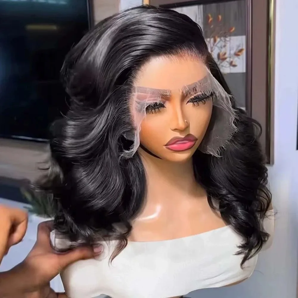 

Парики из натуральных волос с объемной волной, 13x4, парик из натуральных волос на кружеве, предварительно выщипанные с детскими волосами, 13x6, фронтальный парик с объемной волной