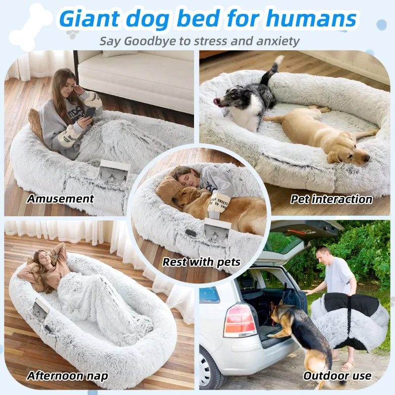 New Design Portable Winter Warm Eco-friendly Foam Cat Bed Calming Plush Nest Comfortable Anti-scratch Accessories