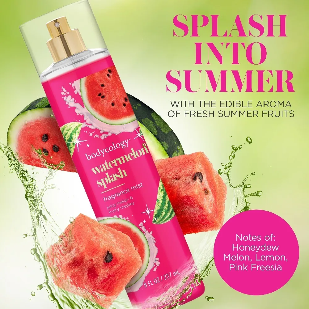 8 FL oz Watermelon Splash Fruity Body Mist Long Lasting Light Fragrance Spray For Skin view 3