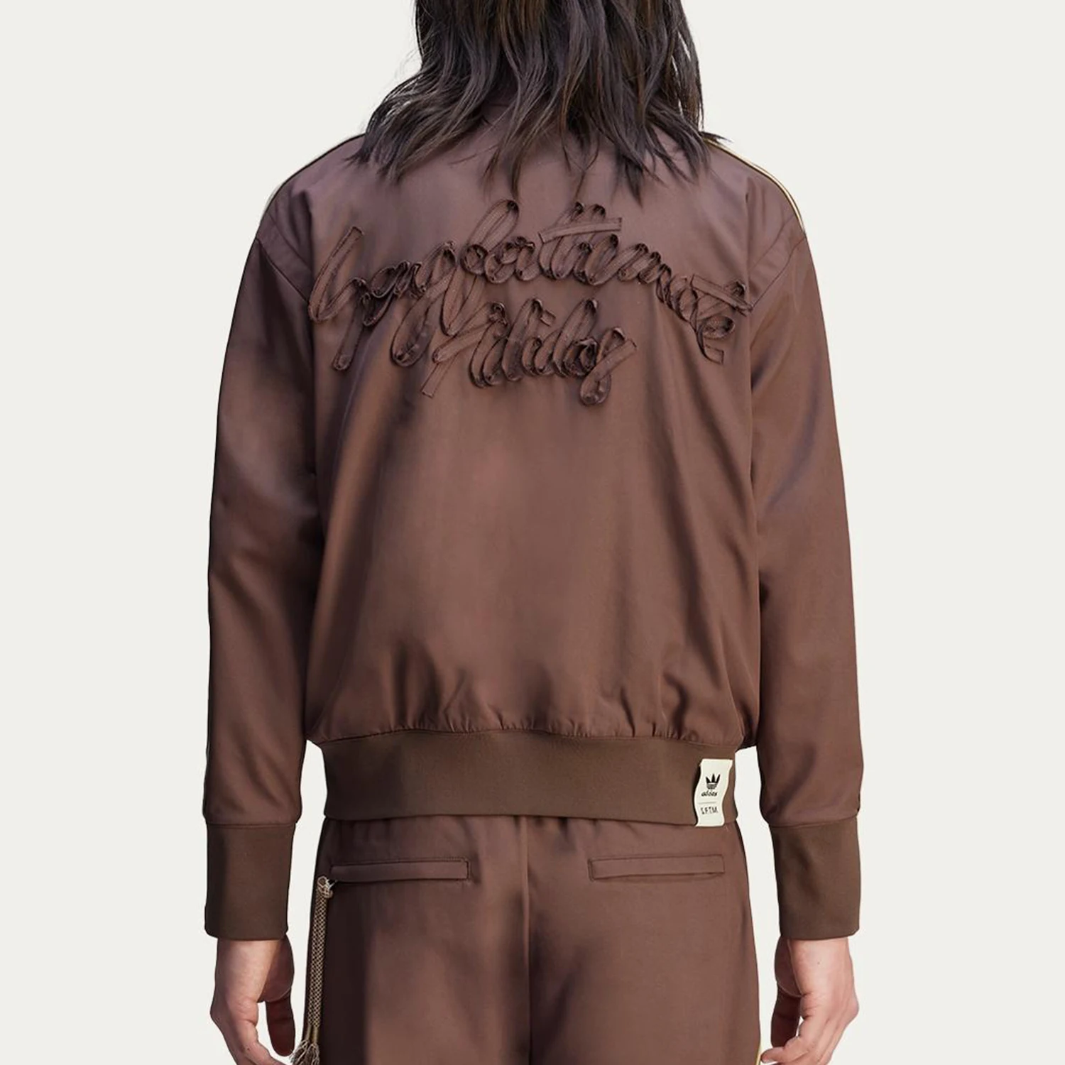 Jaqueta esportiva masculina Adidas Originals com zíper e gola alta JN0740