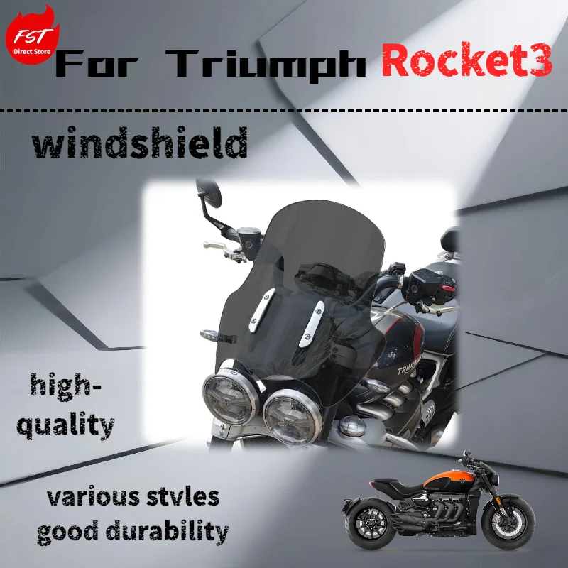 For Triumph Rocket3 front windshield modification, widening windshield, motorcycle modification parts.