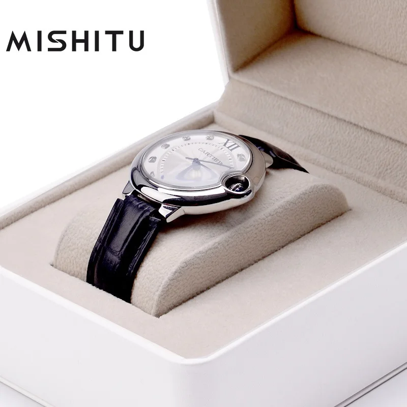 MISHITU  PU Leather Jewelry Display Box for Watch Bracelet Customizable Jewelry Organizer Display Case Gift Watch Storage Box