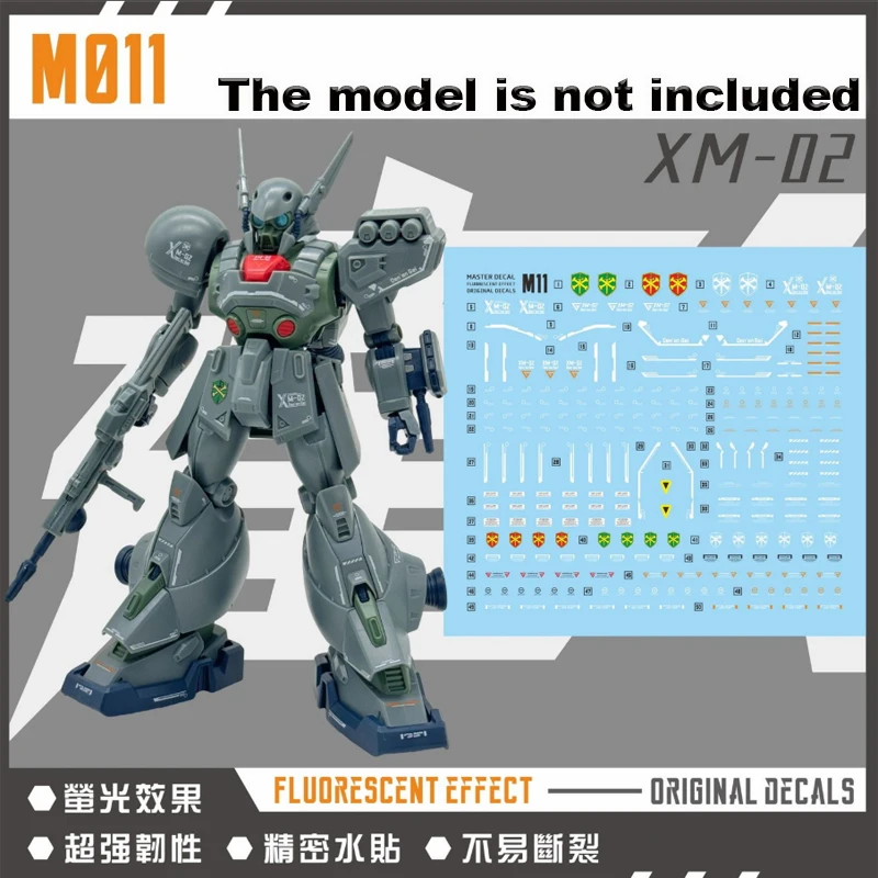 Master Decal M011 for RE/100 1/100 XM-02 Den'an Gei Model Kit  Water Sticker High Precision Fluorescent DIY Accessories Gift