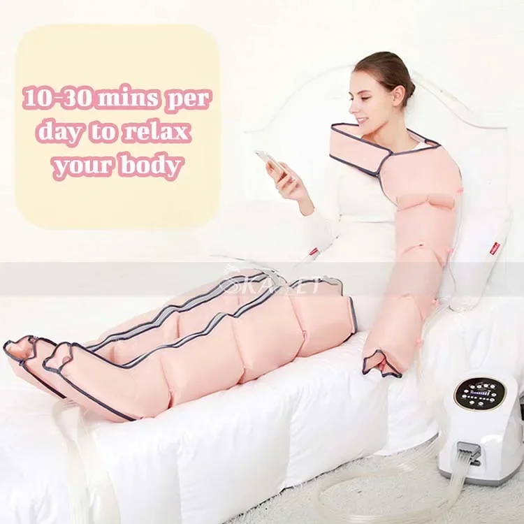 Hottest 3 Modes Air Chambers Leg Compression Massager Vibration Therapy Arm Waist Pneumatic Wrap Relax Pain