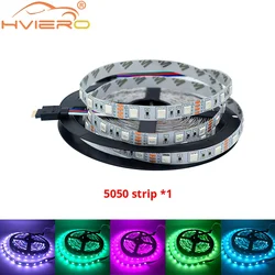 1Pcs 5M LED Light Strip RGB SMD 5050 Non-Waterproof DC 12V Flexible Lamp Tape Diode for Bedroom TV Background Lighting Led Neon