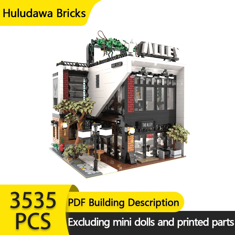 

City Street View Model MOC Building Bricks Deer Antler Milk Tea Shop Modular Technology Gift Holiday Assemble Children Toys Suit