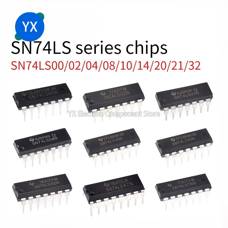 50PCS 74LS90 74LS92 74LS00 74LS04 74LS08 74LS14 74LS20 74LS32 74LS48 74LS74 74LS86 74LS138 74LS139 74LS151 74LS161 DIP-14 DIP16