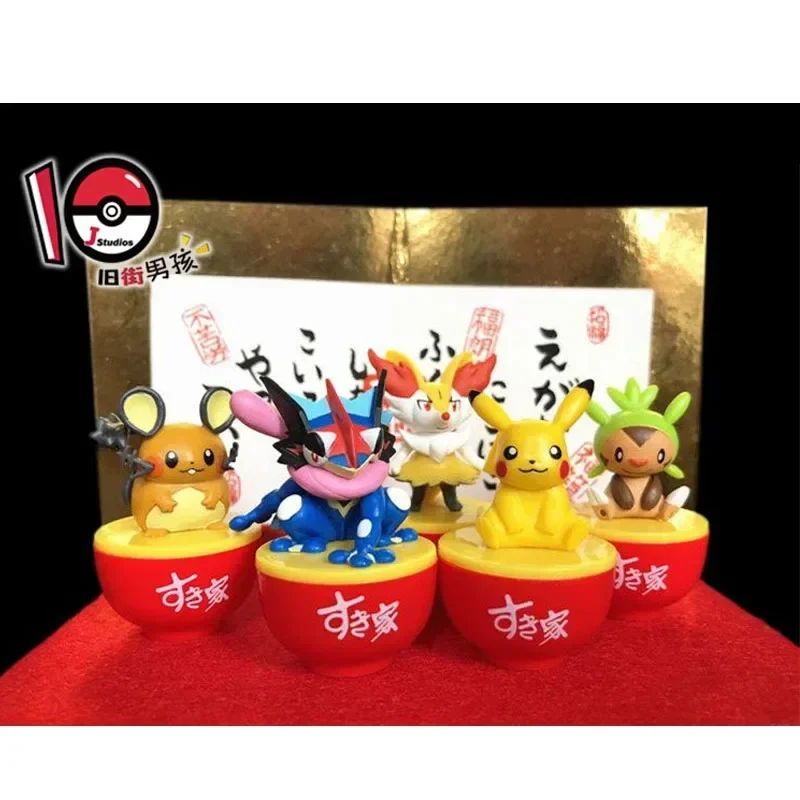 

Genuine TOMY Pokemon Braixen Dedenne Pikachu Dolls OrnamentCartoon Pocket Monsters Action Figure Model Toys Collection Gift