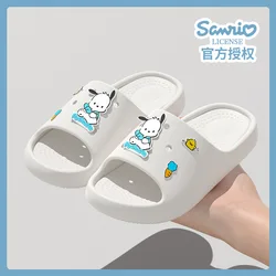 Kawaii Sanrio Pochacco Slippers Cartoon My Melody Anime Cute Beach Bathroom Bathe Cute Supple Anti-Slip Sandal Toys Girls Gifts