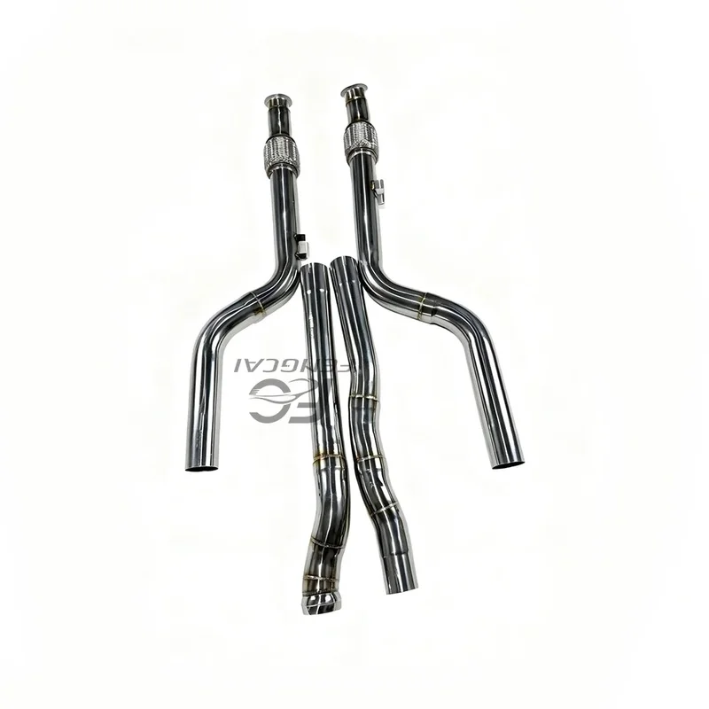 High Performance Straight Through Exhaust Middle Pipe for Mercedes GLC43 C43 AMG W205 2020-2022 Stainless Steel