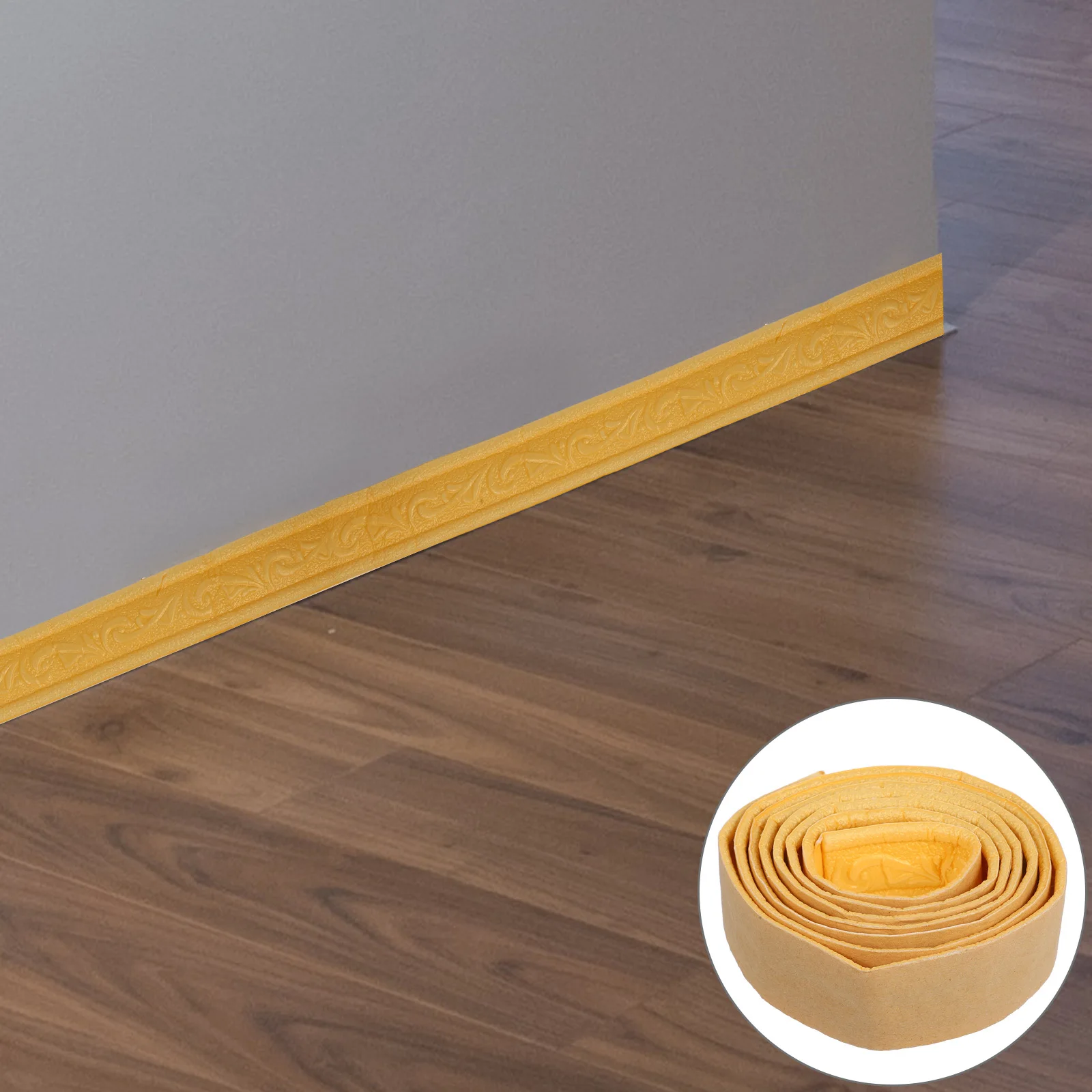 

Self-Adhesive Wall Edge Baseboard Peel and Stick Flexible Corner Wall Trim for Background Walls Floor Foot Lines