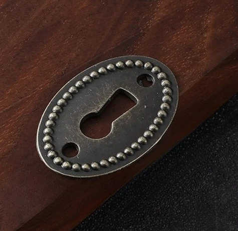 20 قطعة غطاء ثقب المفتاح البيضاوي إدراج النحاس الباب درج لوحة ثقب المفتاح غطاء Escutcheon لوحة قفل الباب إكسسوارات أثاث الأجهزة