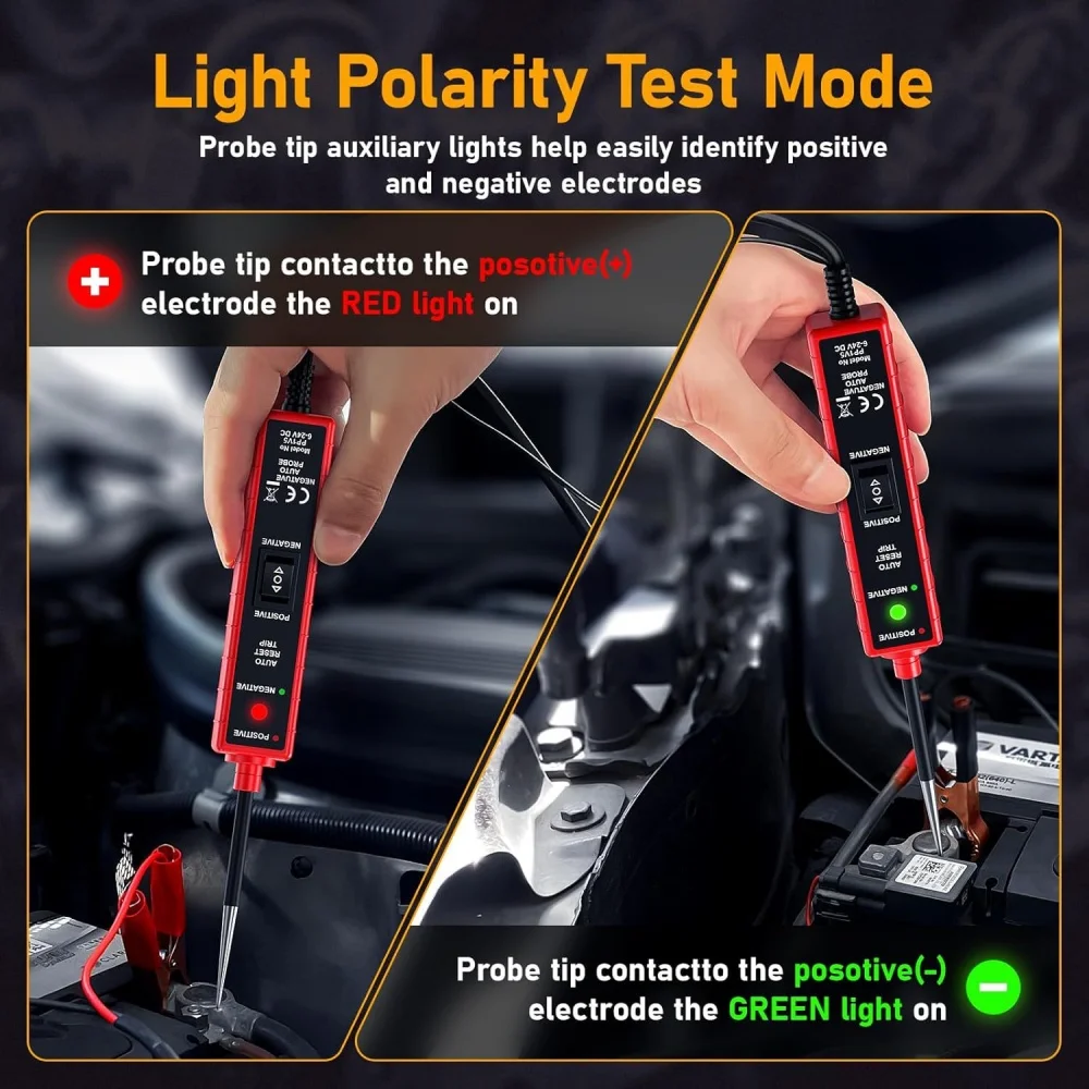 High-Performance Multifunctional Automotive Circuit Tester and Drive Detector—Digital Display, Adjustable Resistance, Ergonomic