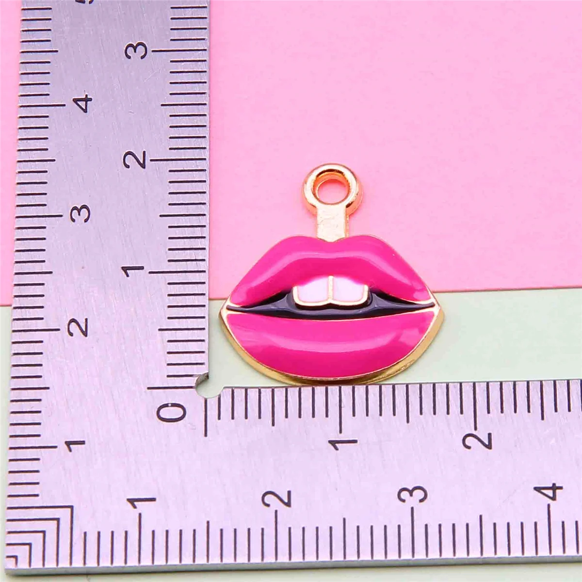 6pcs Ballet dancer Women Lips Lipstick Charms Pendants Charm for Jewelry Making Earrings Necklace Bracelets DIY Crafts Ornament