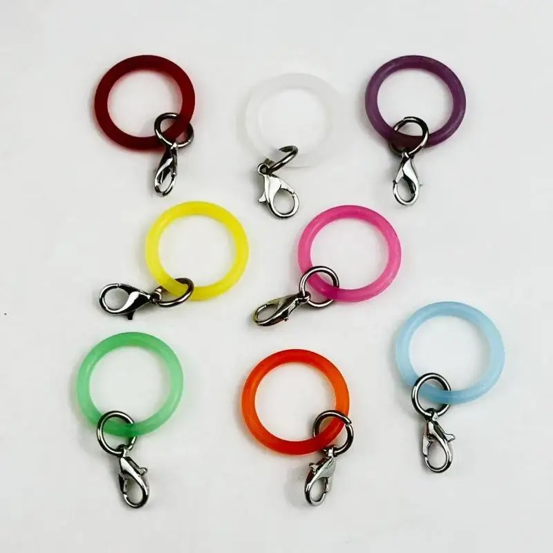 10 Stück O-förmige Silikon-Schlüsselringe, flexible Gummi-O-Ringe, Schlüsselanhänger-Verbinder, DIY-Schmuck, Taschenanhänger, kleine Accessoires – Detail 17