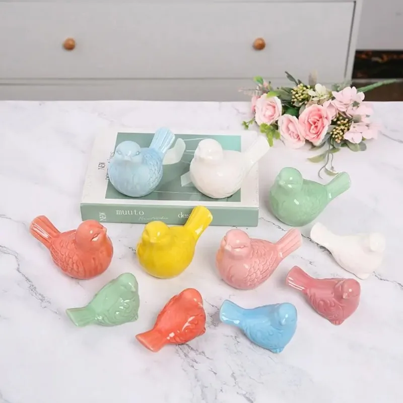 

Cute Ceramic Bird Ornaments 6 Colors Decoration Crafts Simulated Bird Simulated Animals Home Decor