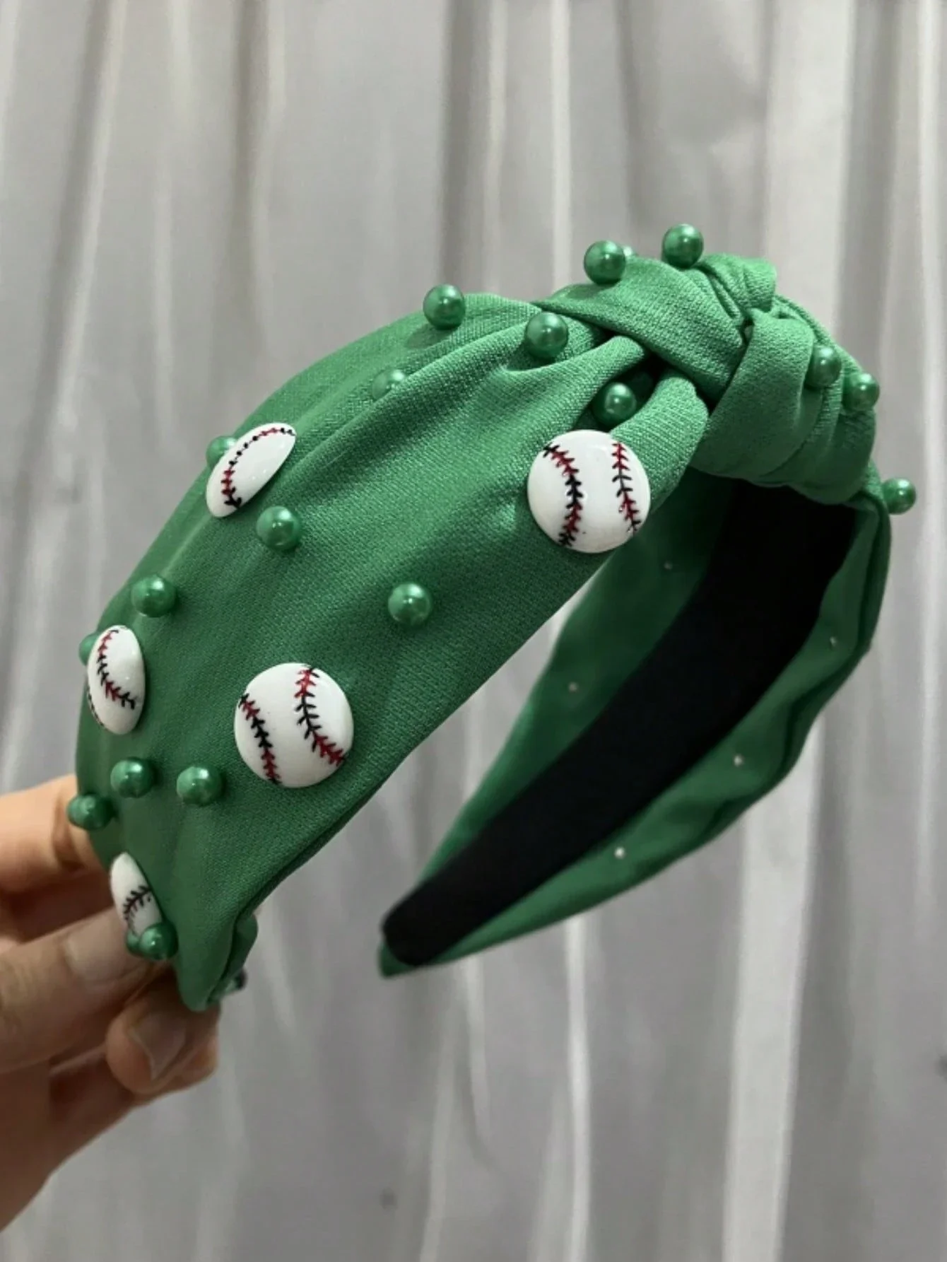 

Fabric Knotted Baseball Style Wide Headband For Women Casual Daily Wear