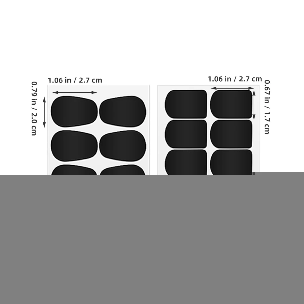 

54 Pieces Tooth Pads 0.5mm Silicone Oval Square Mouthpiece Clarinet Mouthpiece Patch Cushions for Alto Tenor Sax Leak Proof