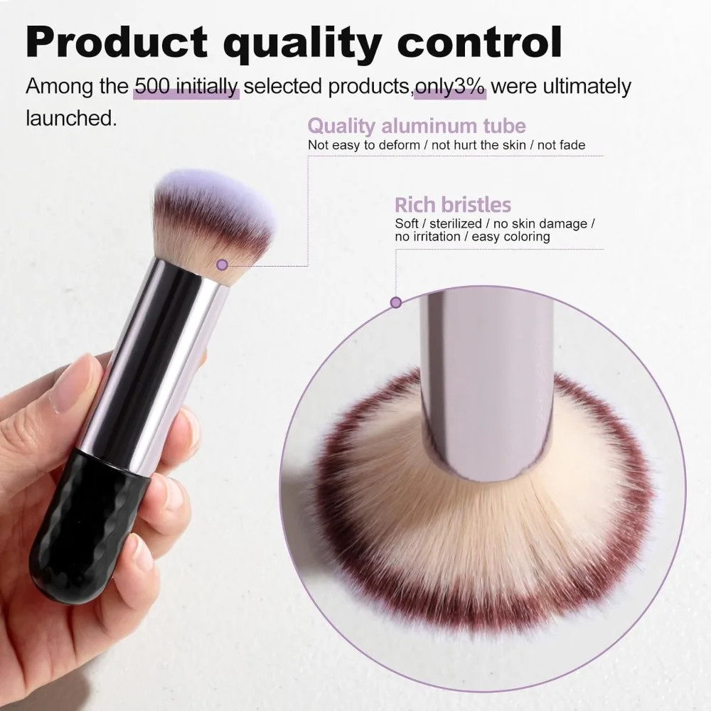 BS-MALL 14 Pcs Makeup Brushes Set With Dual-sided Makeup Sponge - Foundation Brush & Powder Sponge,premium Luxury Brush Collecti