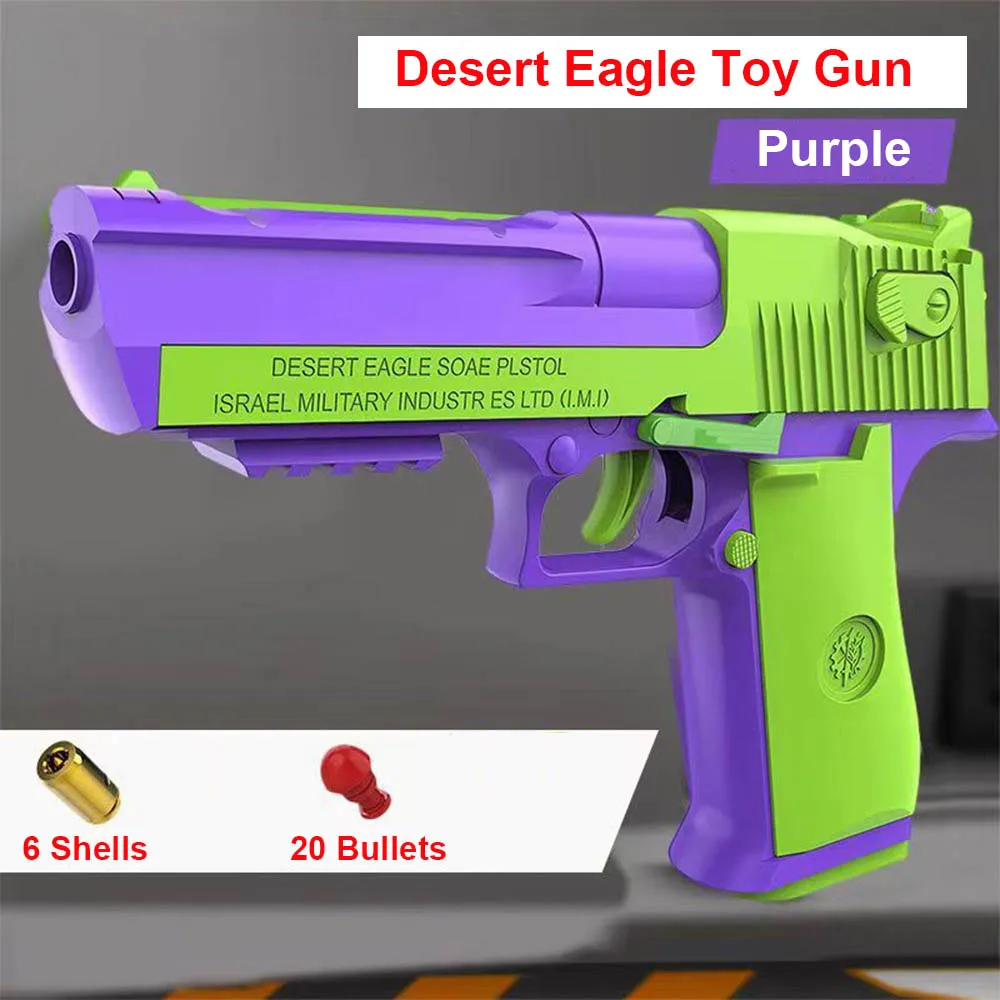 Desert Eagle Toy Guns For Boys Kids Christmas Gift Shooting Games Fidget Toys Stress Shot Toys