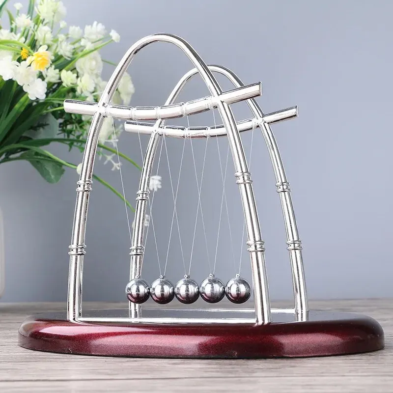 Newtons culla Steel Balance Ball decorazione del Desktop rotante movimento perpetuo scienza fisica pendolo giocattolo artigianato decorazioni per la casa